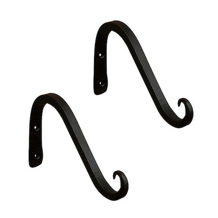 Achla Designs ACHLA Designs TSH-07-2 6 in. Angled Upcurled Bracket; Black - Pack of 2 TSH-07-2